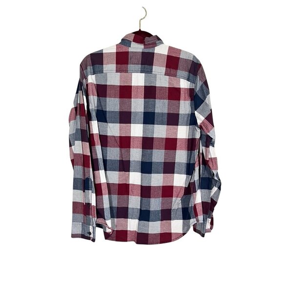 Hollister Plaid Shirt L Red Preppy Classic Festive Holiday Retro Grunge Y2K 90s - Picture 8 of 10